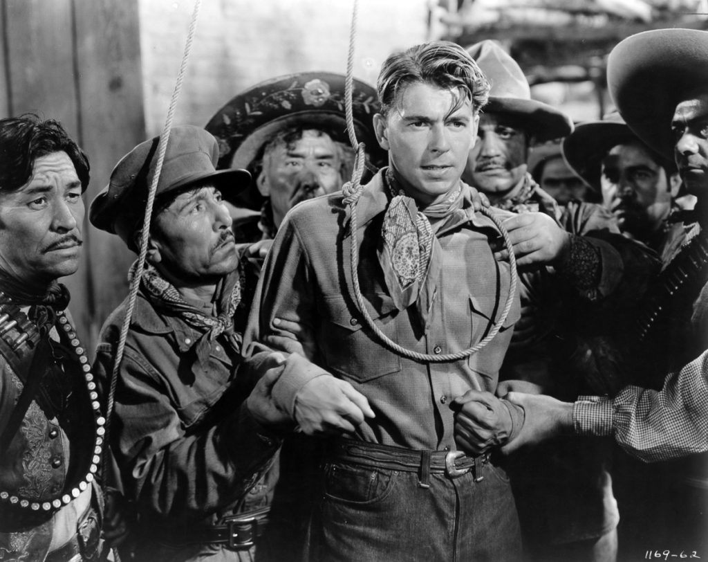 1941: Actor and politician Ronald Reagan acts in a scene from the movie "The Bad Man" which was released in 1941. (Photo by Michael Ochs Archives/Getty Images)