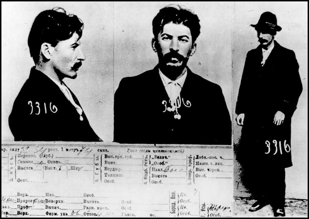 Mugshot of Jospef Stalin taken by the Tsarist Secret Police in Saint Petersberg, as Stalin was fighting the Russian government prior to the 1917 revolution. Dated 1911. (Photo by: Universal History Archive/UIG via Getty Images)