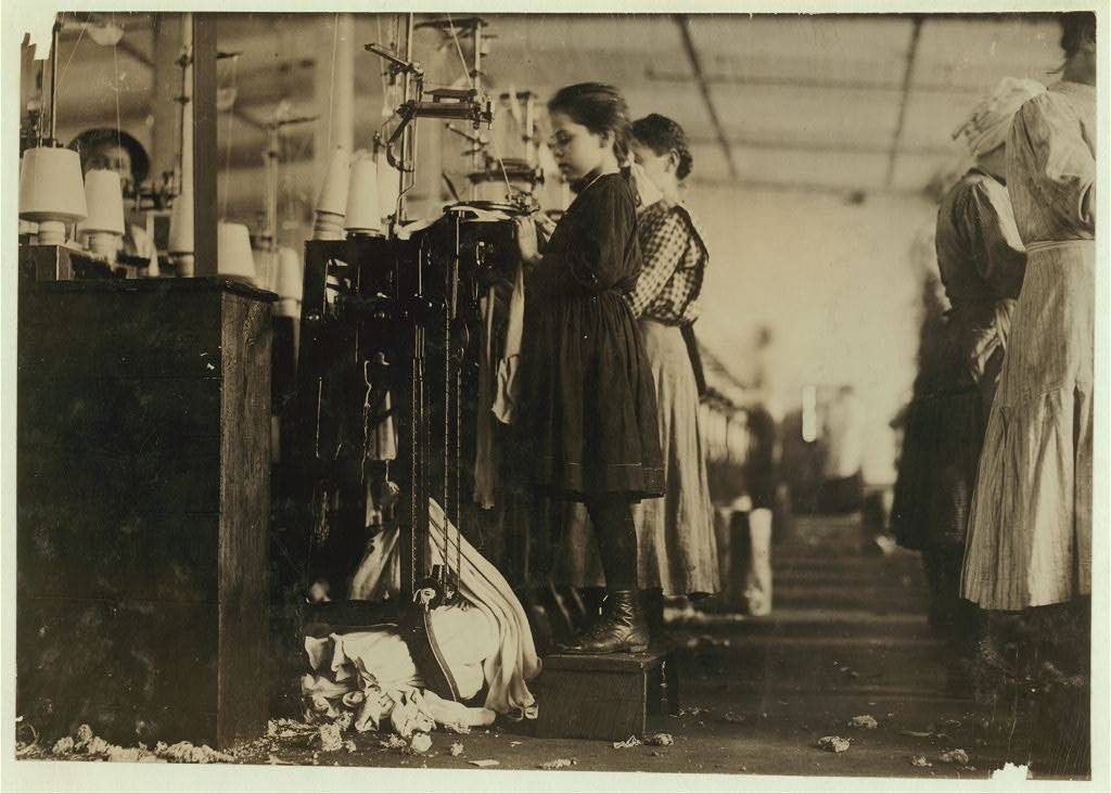 lewis hine child workers knitter